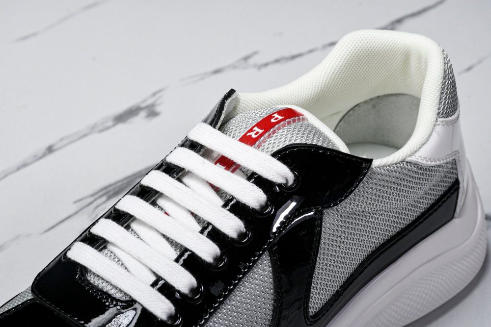 Prada America's Cup Sneaker 'Black Silver White' v1 - Image 10