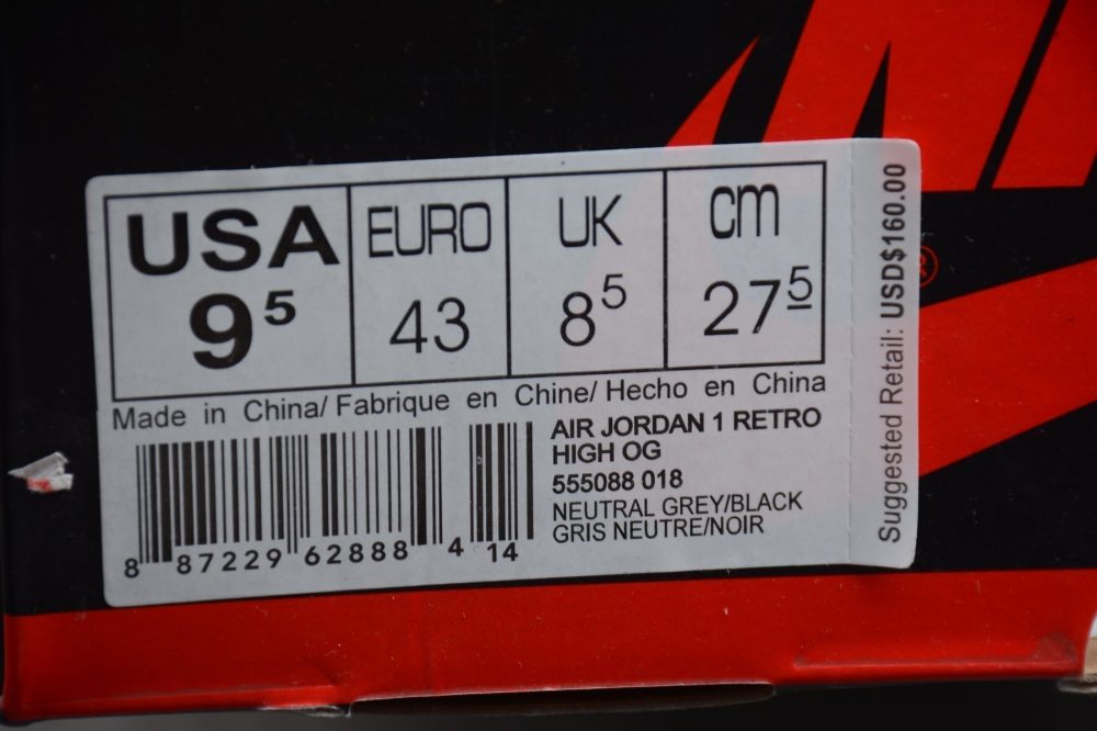 AJ1 Retro High Neutral Grey Hyper Crimson - Image 13