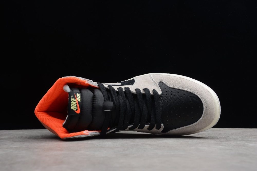 AJ1 Retro High Neutral Grey Hyper Crimson - Image 4