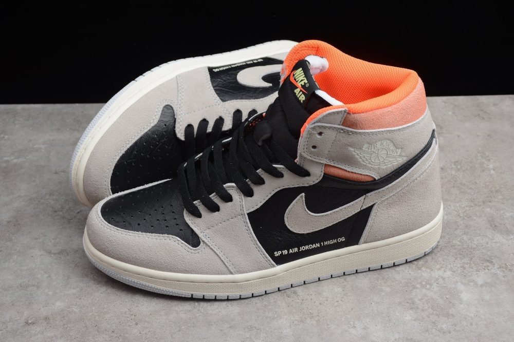 AJ1 Retro High Neutral Grey Hyper Crimson - Image 7
