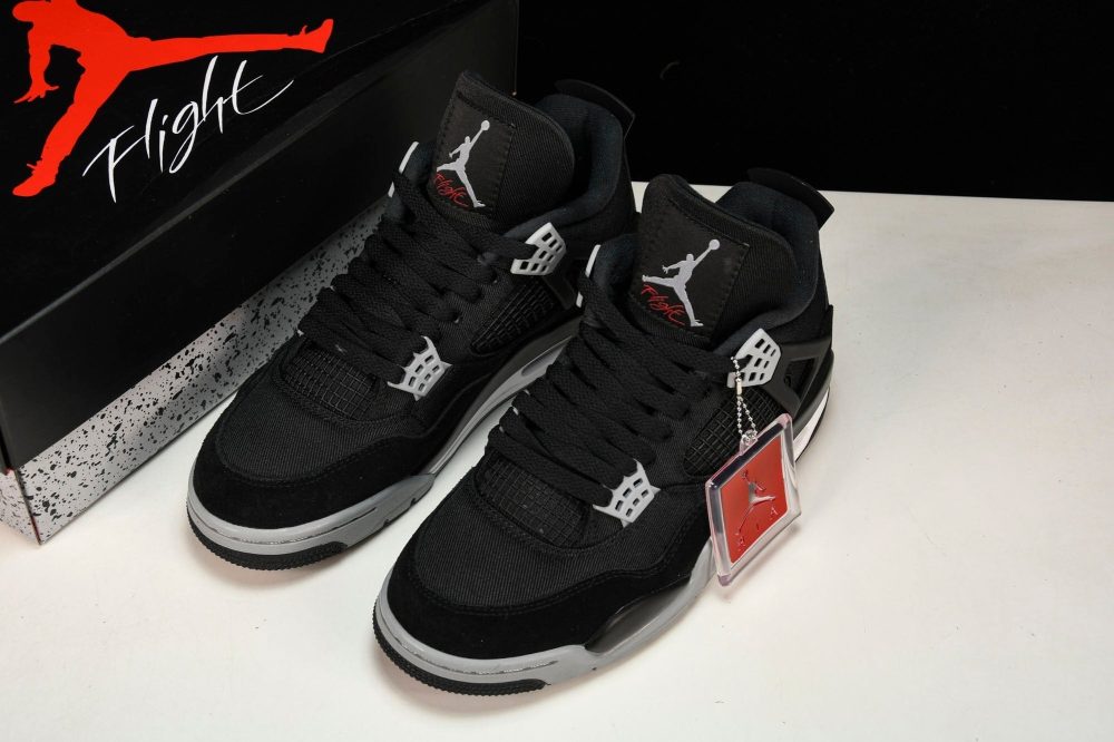 AJ4 Retro 'Black Canvas' - Image 15