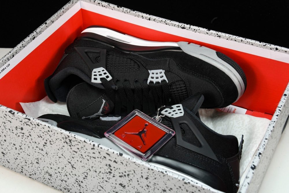 AJ4 Retro 'Black Canvas' - Image 16
