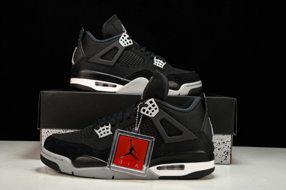 AJ4 Retro 'Black Canvas' - Image 17