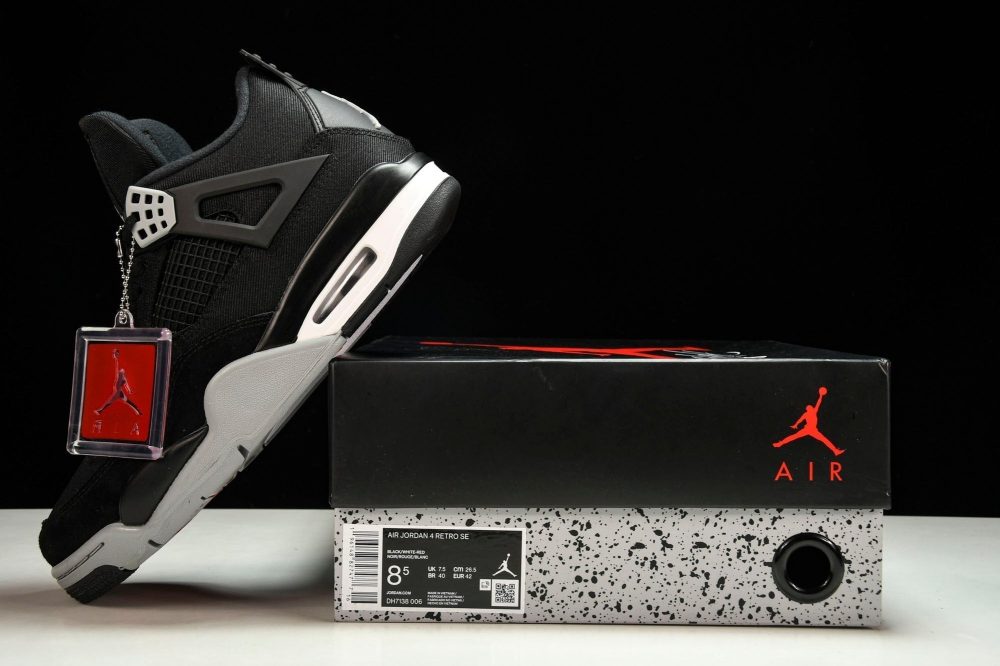 AJ4 Retro 'Black Canvas' - Image 18