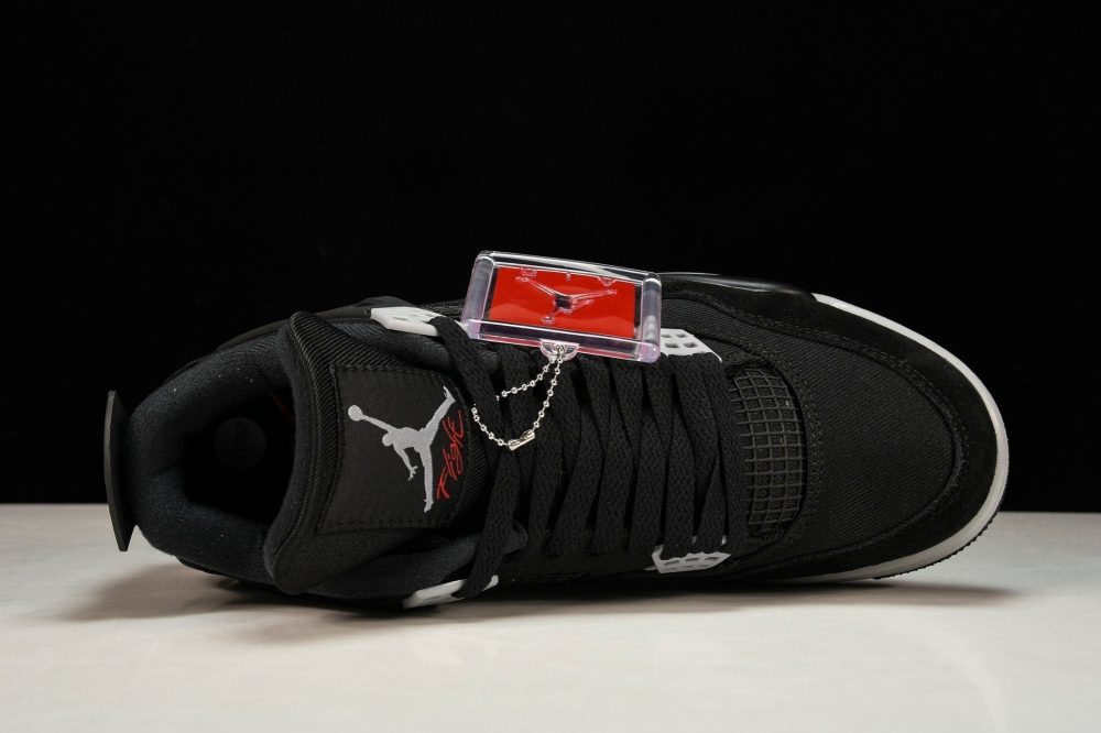 AJ4 Retro 'Black Canvas' - Image 4