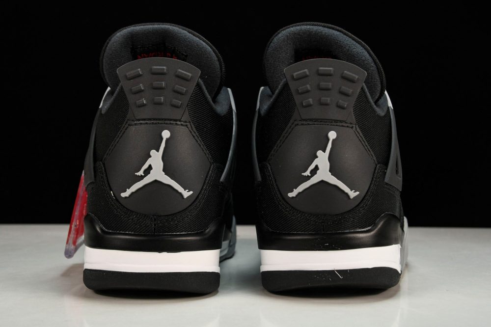 AJ4 Retro 'Black Canvas' - Image 7