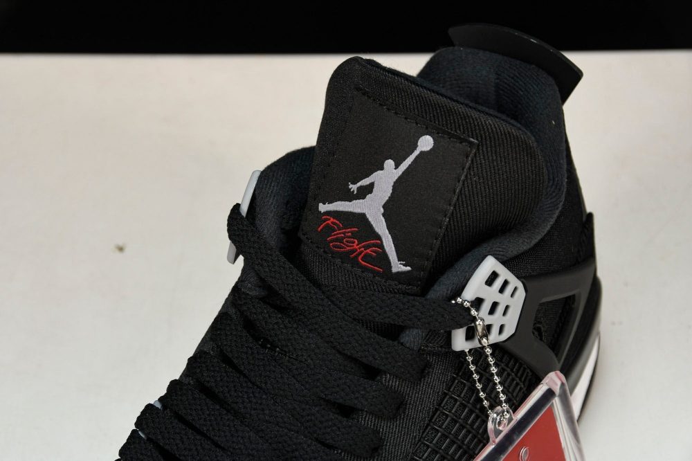 AJ4 Retro 'Black Canvas' - Image 9