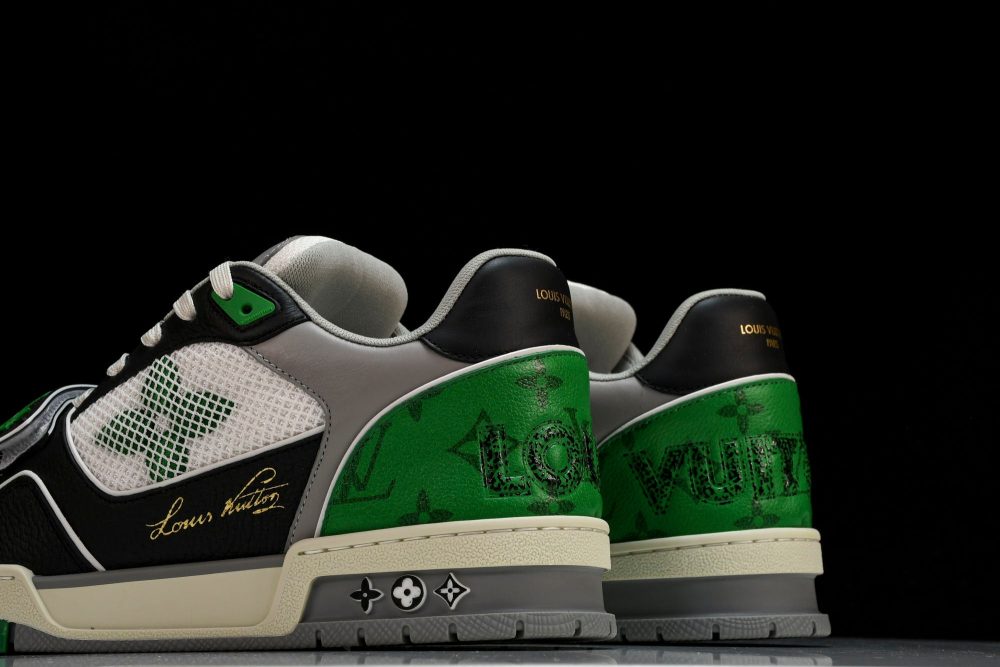 Louis Vuittоп Trainer Low Velcro Strap 'Green Black' - Image 8