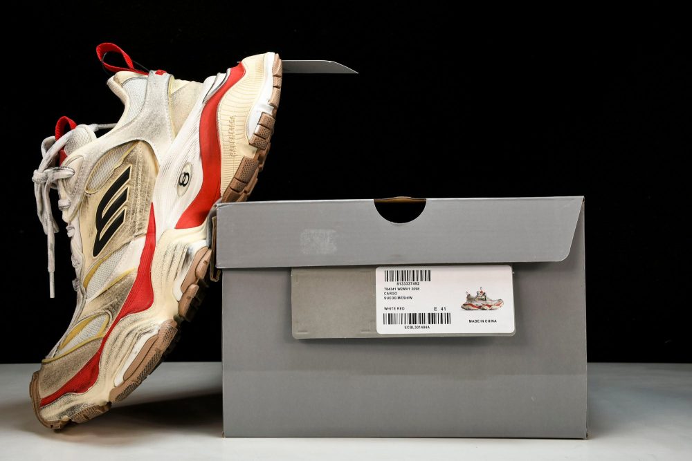 Cargo Sneaker 'White Red' - Image 27