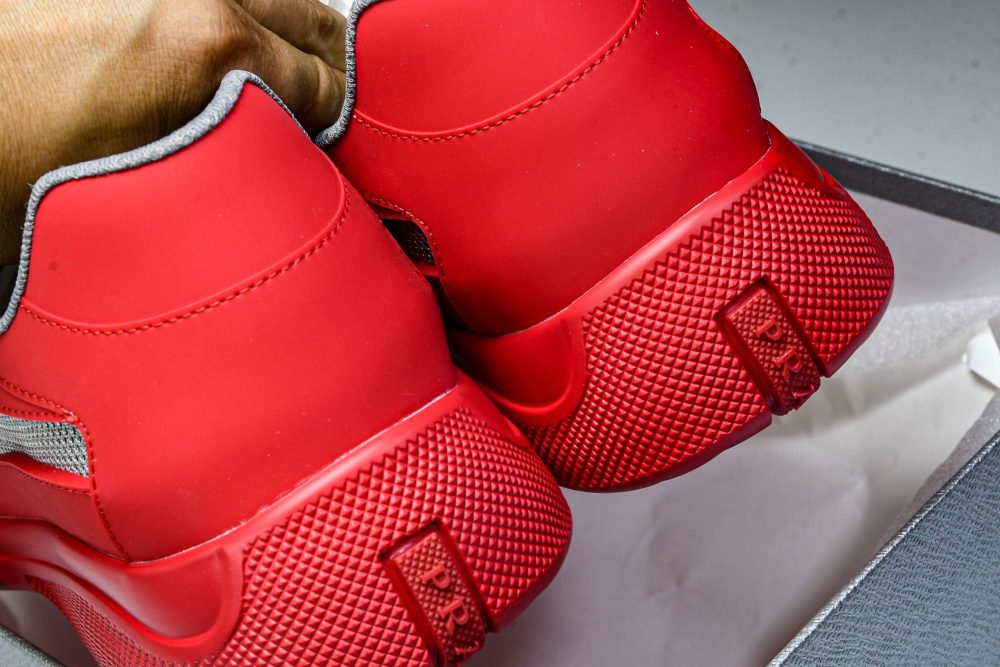 Prada America's Cup Sneaker Soft Rubber 'Red' - Image 42