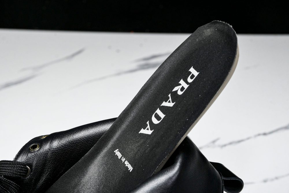 Prada Monolith Boots with Pouch 'Black' - Image 13