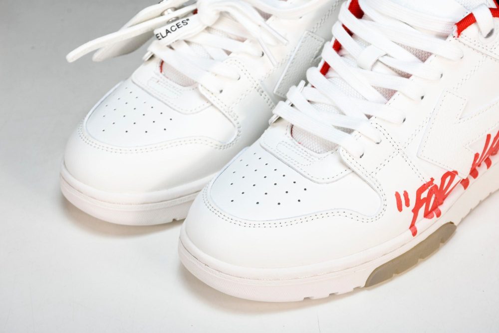 Off-White Out Of Office OOO Low Top "For Walking - White Red - Image 21