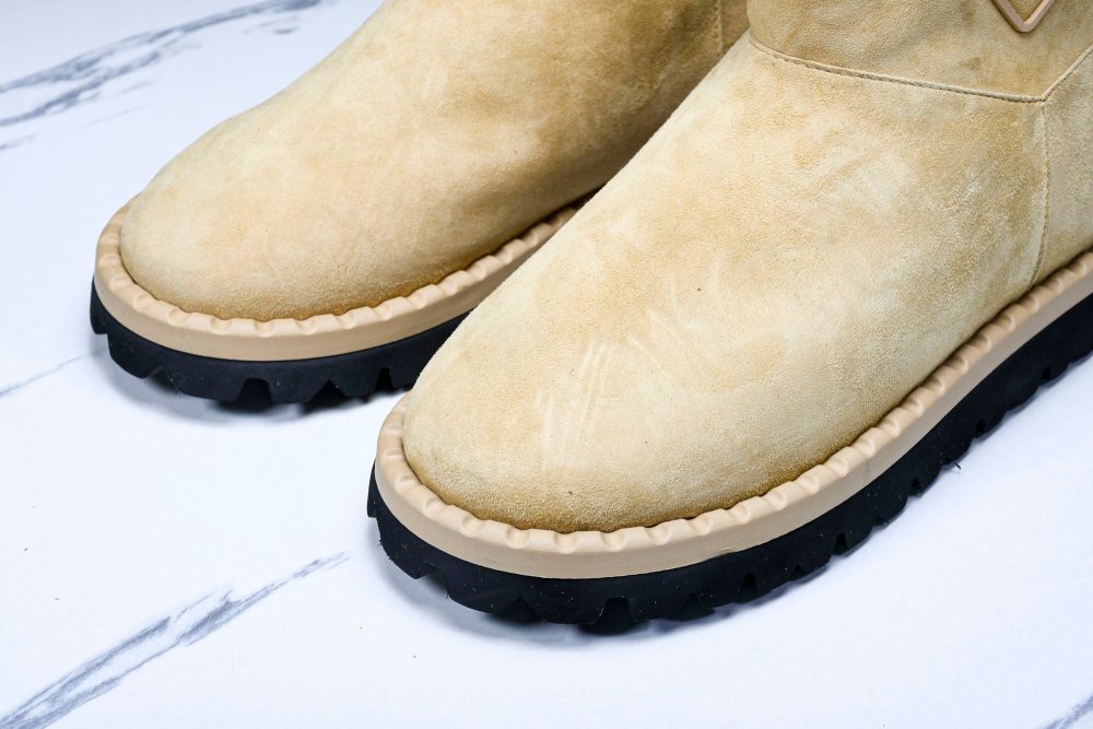 Prada Suede Booties 'Beige' - Image 16