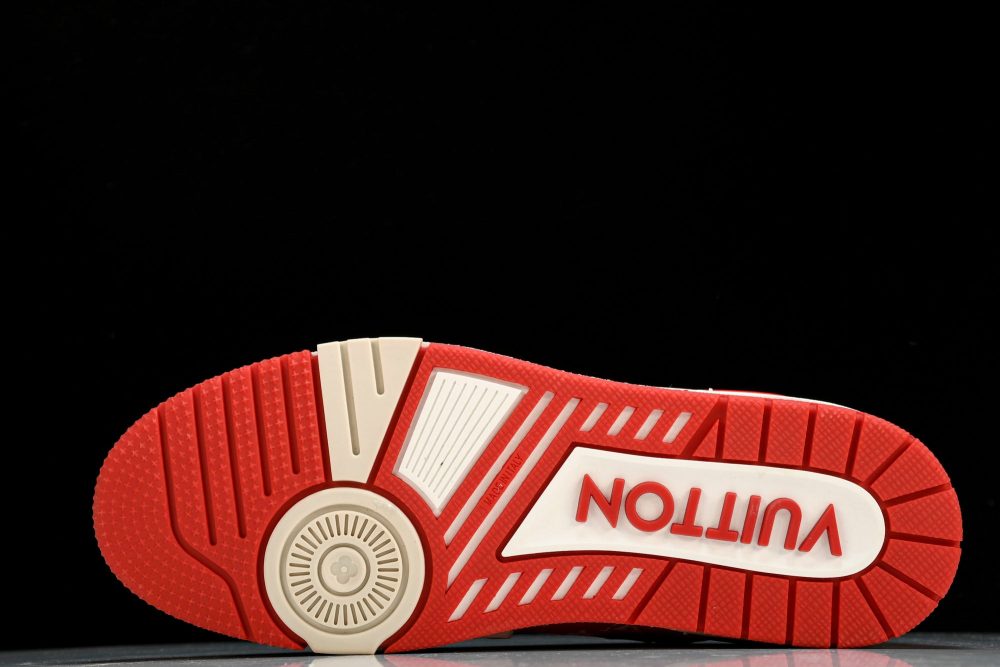 Louis Vuittоп Trainer Low 'Red Monogram Textile' - Image 5