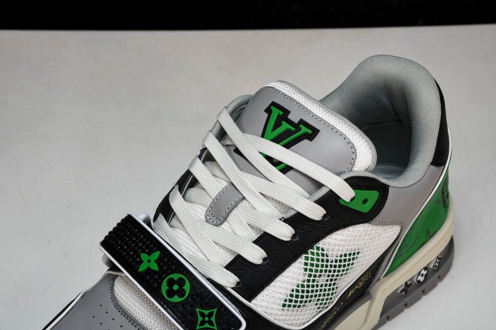 Louis Vuittоп Trainer Low Velcro Strap 'Green Black' - Image 10