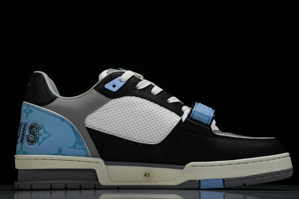 Louis Vuittоп Trainer Low Velcro Strap 'Blue Black' - Image 3