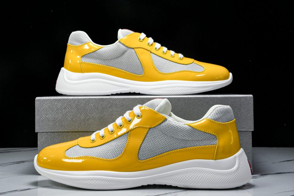 Prada America's Cup Sneaker 'Yellow Silver' - Image 21