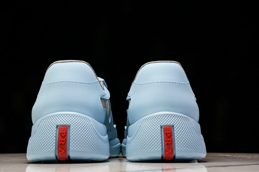 Prada America's Cup Sneaker Soft Rubber 'Light Blue' - Image 7