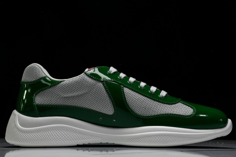 Prada America's Cup Sneaker 'Green Silver' - Image 3