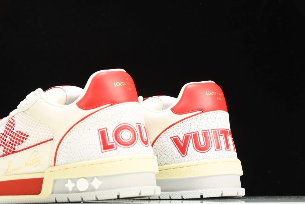 Louis Vuittоп Trainer Low Velcro Strap 'Red Mesh' - Image 8
