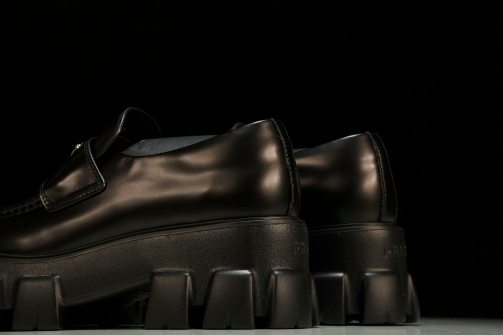 Prada Monolith Loafers 'Black' - Image 8