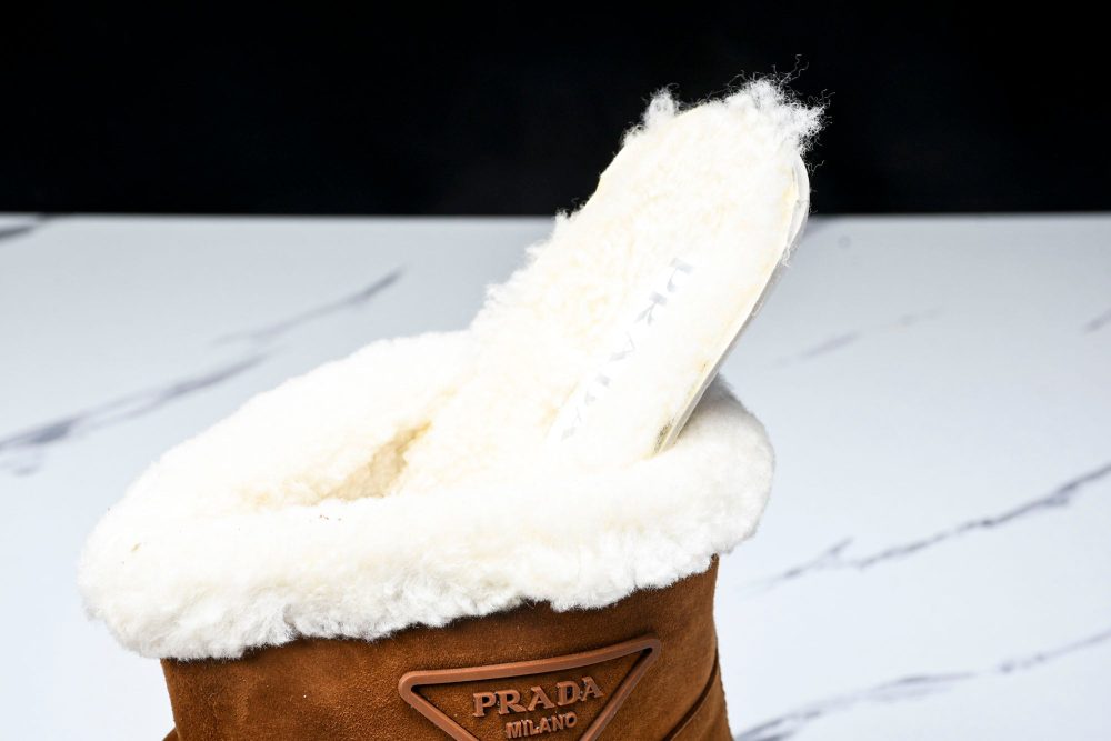 Prada Suede Booties 'Brown' - Image 12