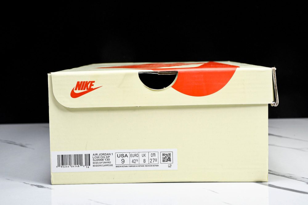 Travis Scott AJ1 Low x Stussy 'Grey White Red' (Custom) - Image 27