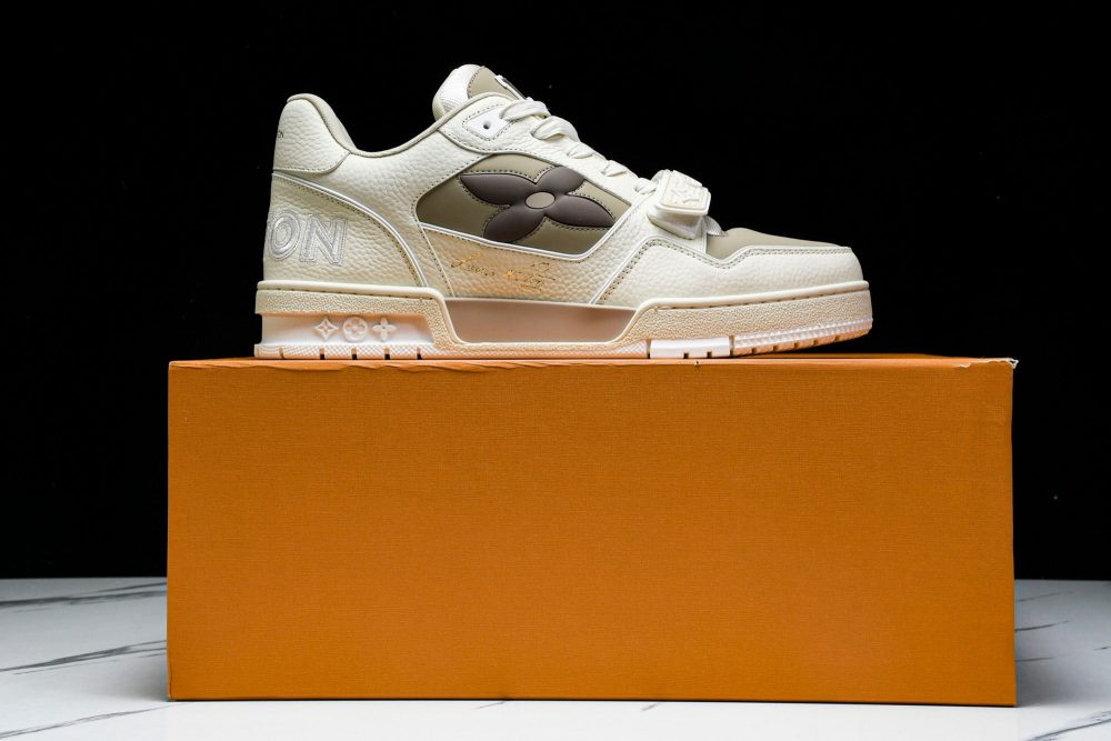Louis Vuittоп Trainer Low Velcro Strap 'Brown White' - Image 19