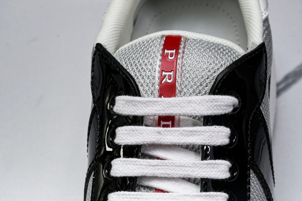Prada America's Cup Sneaker 'Black Silver White' v1 - Image 11