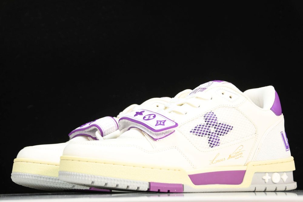 Louis Vuittоп Trainer Low Velcro Strap 'Violet Mesh' - Image 2