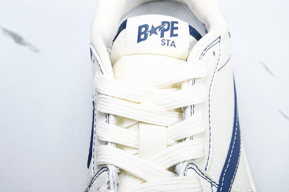 Travis Scott AJ1 Low x BAPE 'White Blue' (Custom) - Image 11