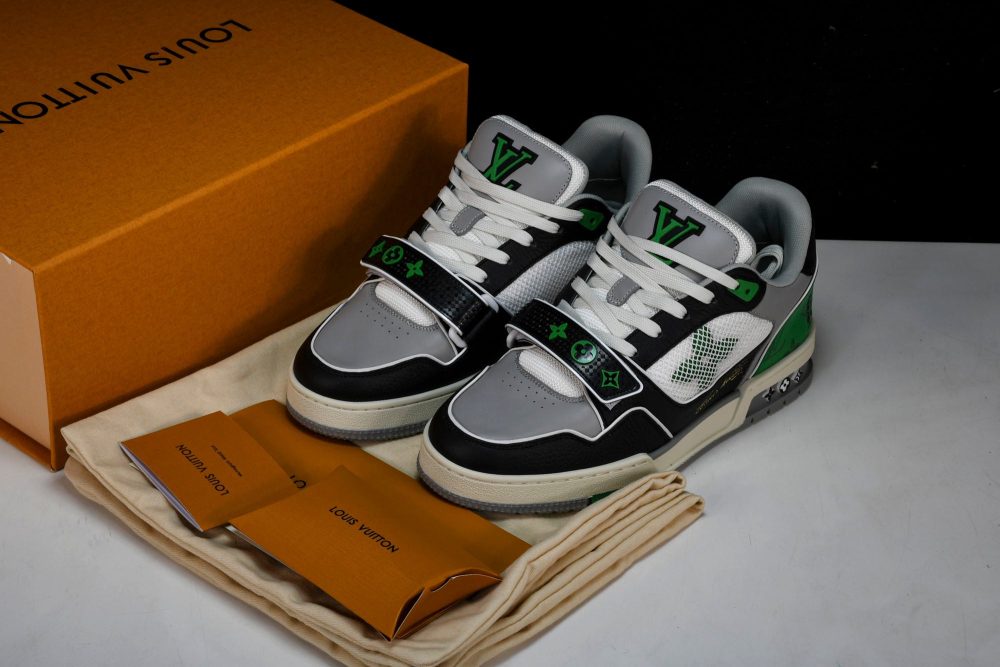 Louis Vuittоп Trainer Low Velcro Strap 'Green Black' - Image 22