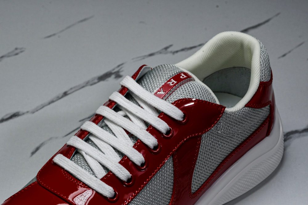 Prada America's Cup Sneaker 'Red Silver' - Image 10