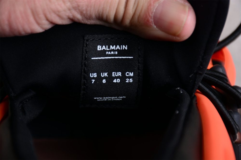 Balmain Unicorn Low-Top 'Orange Black' - Image 14