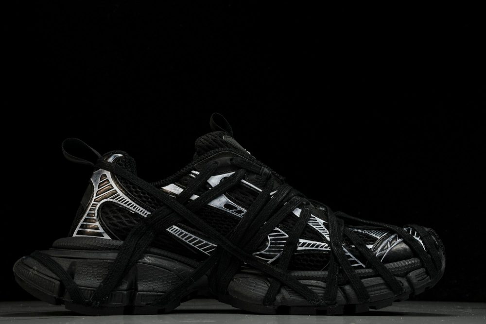 3XL Sneaker Extreme Lace 'Black Silver' - Image 3