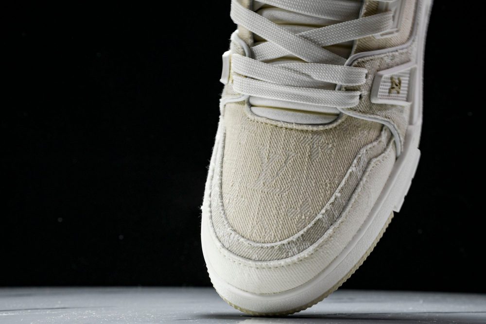 Louis Vuittоп Trainer Low 'Beige Denim Monogram Textile' - Image 5
