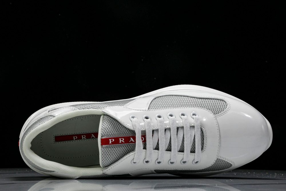 Prada America's Cup Sneaker 'White Silver' - Image 4