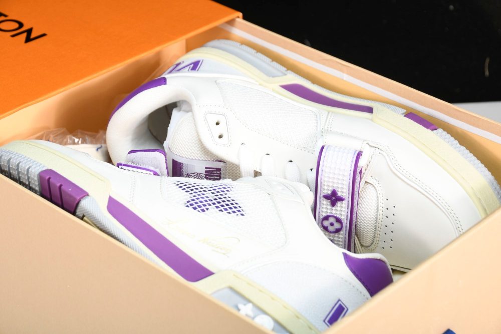 Louis Vuittоп Trainer Low Velcro Strap 'Violet Mesh' - Image 22