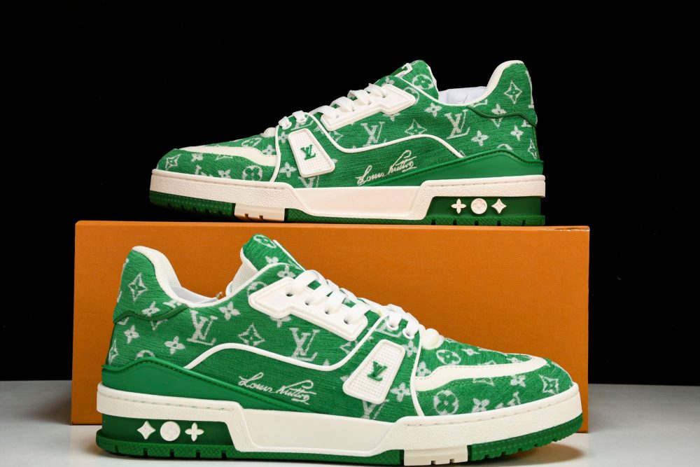 Louis Vuittоп Trainer Low 'Green Monogram Textile' - Image 19