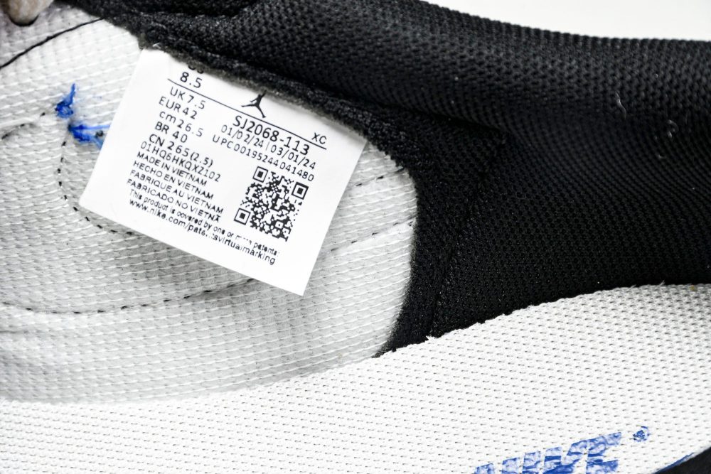 Travis Scott AJ1 Low x Stussy 'Black White Blue' (Custom) - Image 13