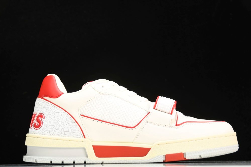Louis Vuittоп Trainer Low Velcro Strap 'Red Mesh' - Image 3