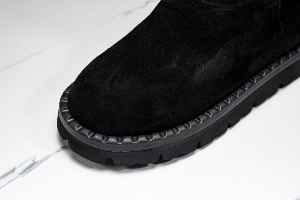Prada Suede Booties 'Black' - Image 9