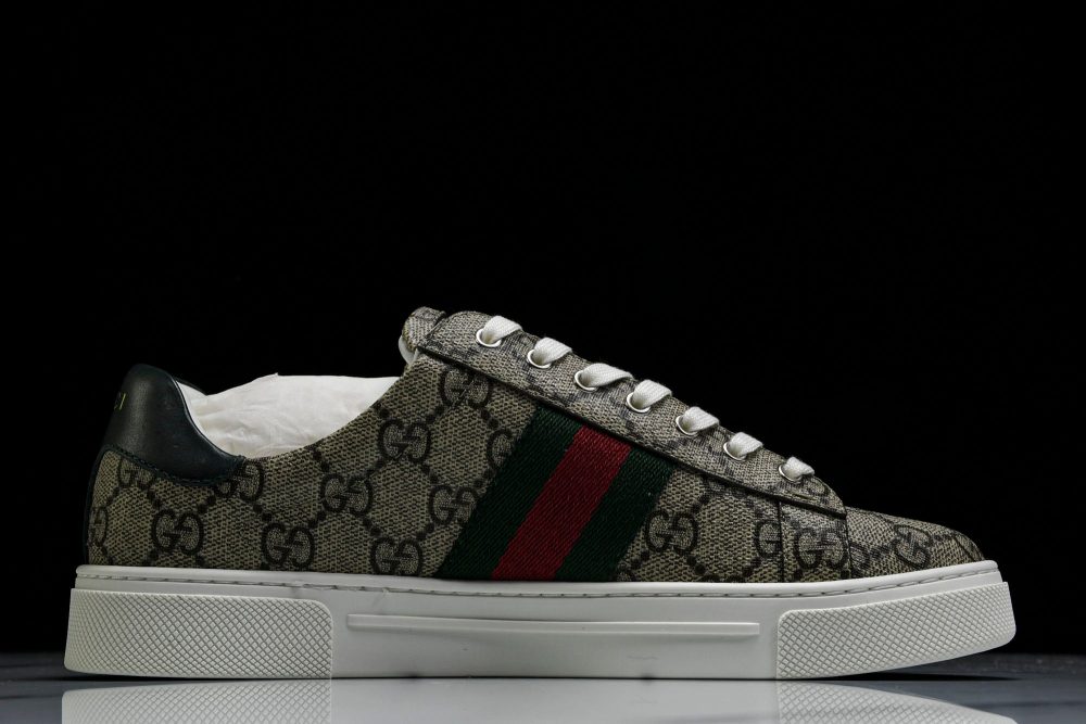 Guссi Ace Web 'Beige Monogram' - Image 3
