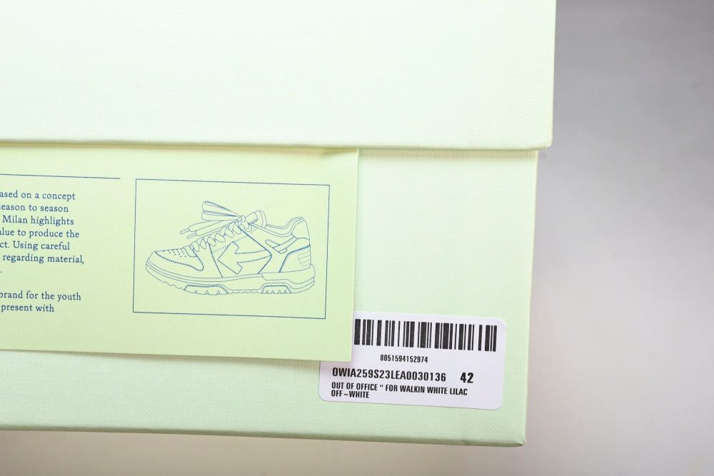 Off-White Out Of Office OOO Low Top "For Walking" - White Lilac - Image 32