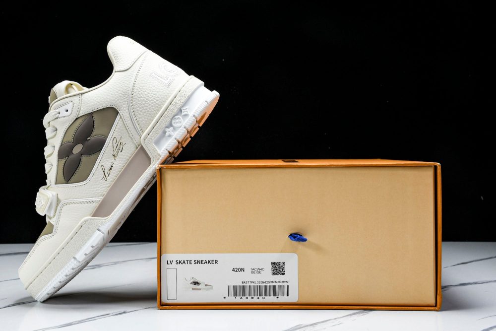 Louis Vuittоп Trainer Low Velcro Strap 'Brown White' - Image 20