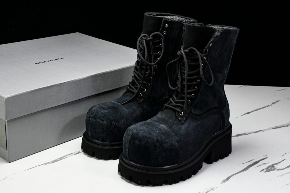Вalenciaga Stomper Bootie 'Black Canvas' - Image 18