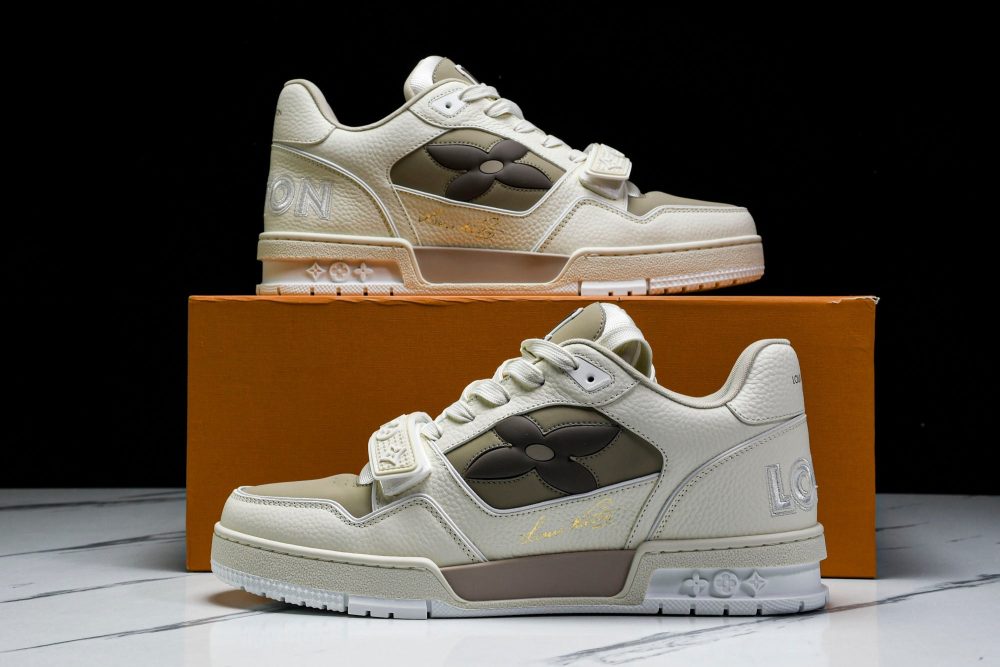 Louis Vuittоп Trainer Low Velcro Strap 'Brown White' - Image 18