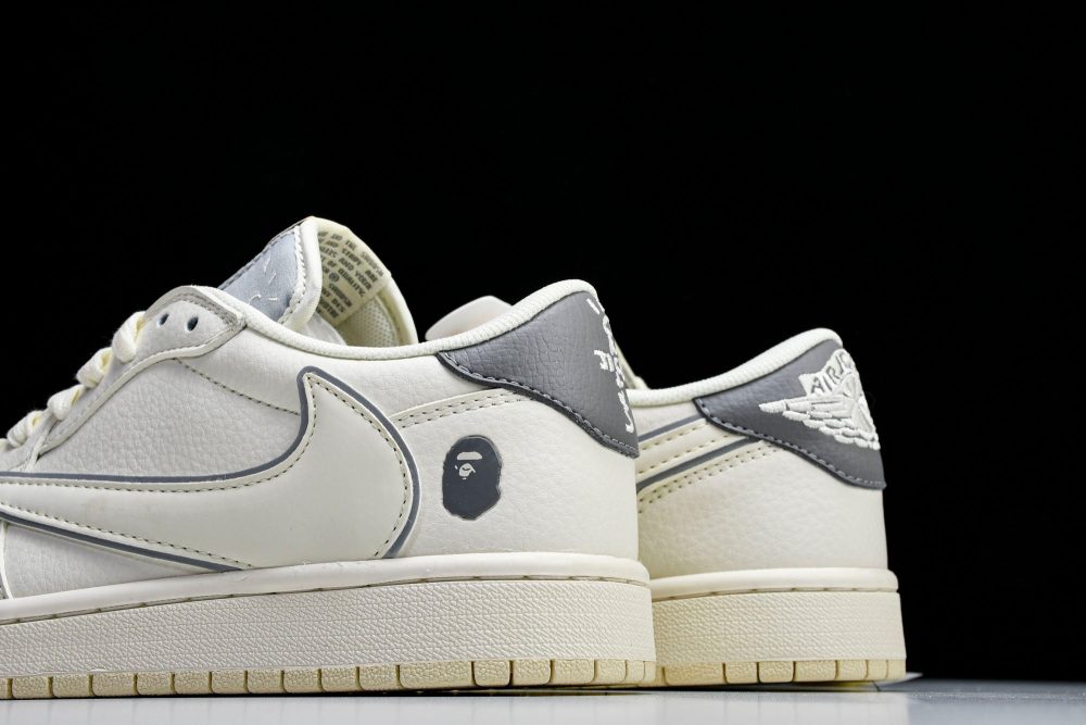 Travis Scott AJ1 Low x BAPE 'White' (Custom) - Image 7