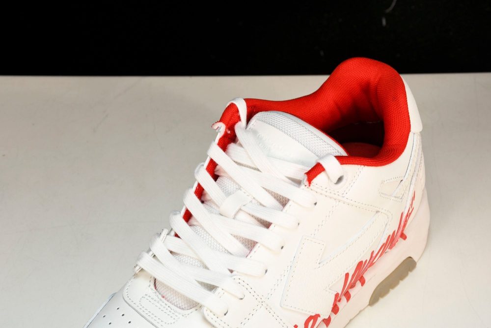 Off-White Out Of Office OOO Low Top "For Walking - White Red - Image 11