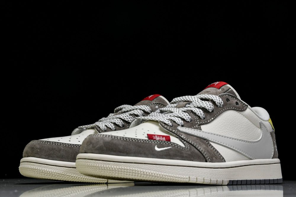 Travis Scott AJ1 Low x Stussy 'Neutral' (Custom) - Image 2